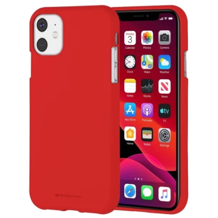 Telefono dėklas Goospery Soft Feeling Case Xiaomi Poco X3/Poco X3 NFC/Poco X3 Pro Raudonas - TELEMADA.LT