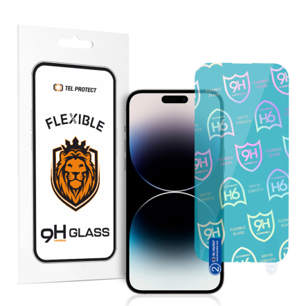 Hibridinis lankstusis stiklas TEL PROTECT 9H Iphone 14 Pro - TELEMADA.LT